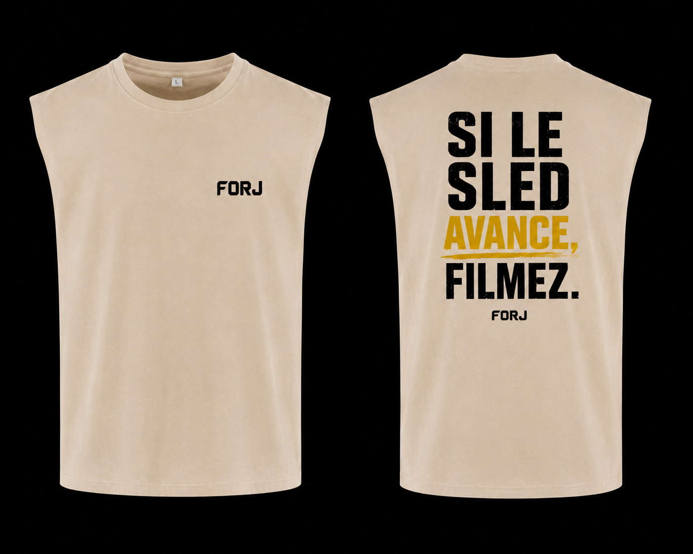 T-SHIRT SANS MANCHES OVERSIZE SAND